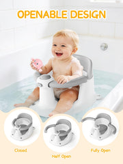 FIDAPEKE bath seat open design—easy entry and exit for hassle-free baths.