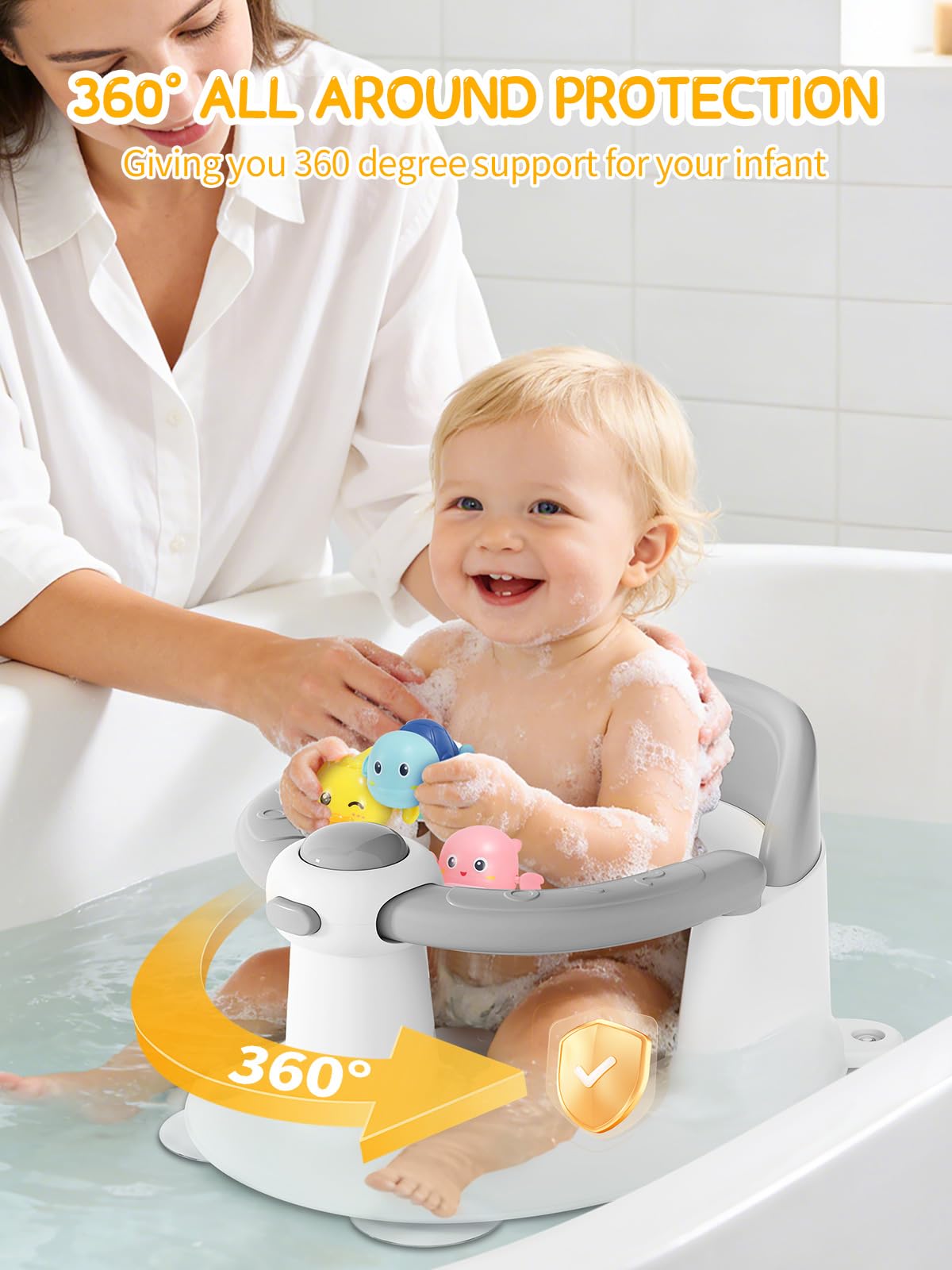 FIDAPEKE bath seat with toys—interactive play fuels fun bath time.