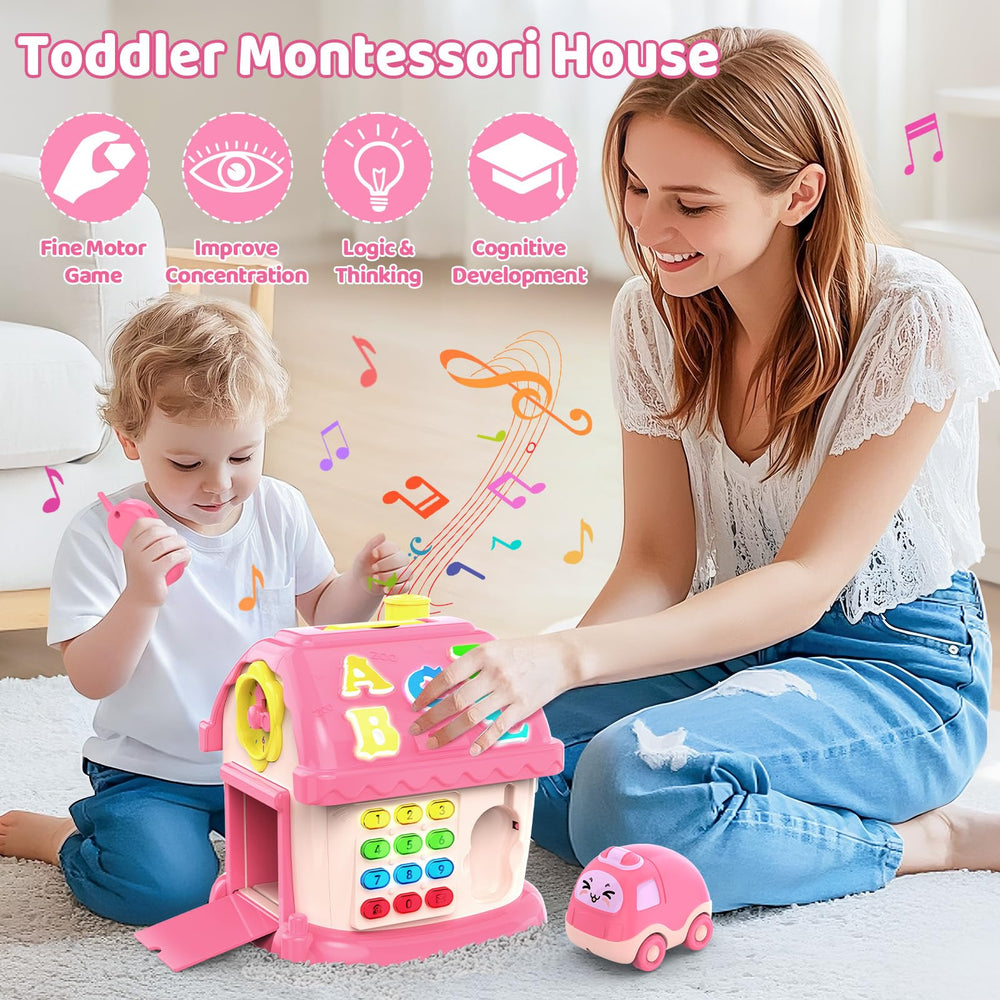 Fidecexv fine motor skills toy with buttons and doors for precise hand movements