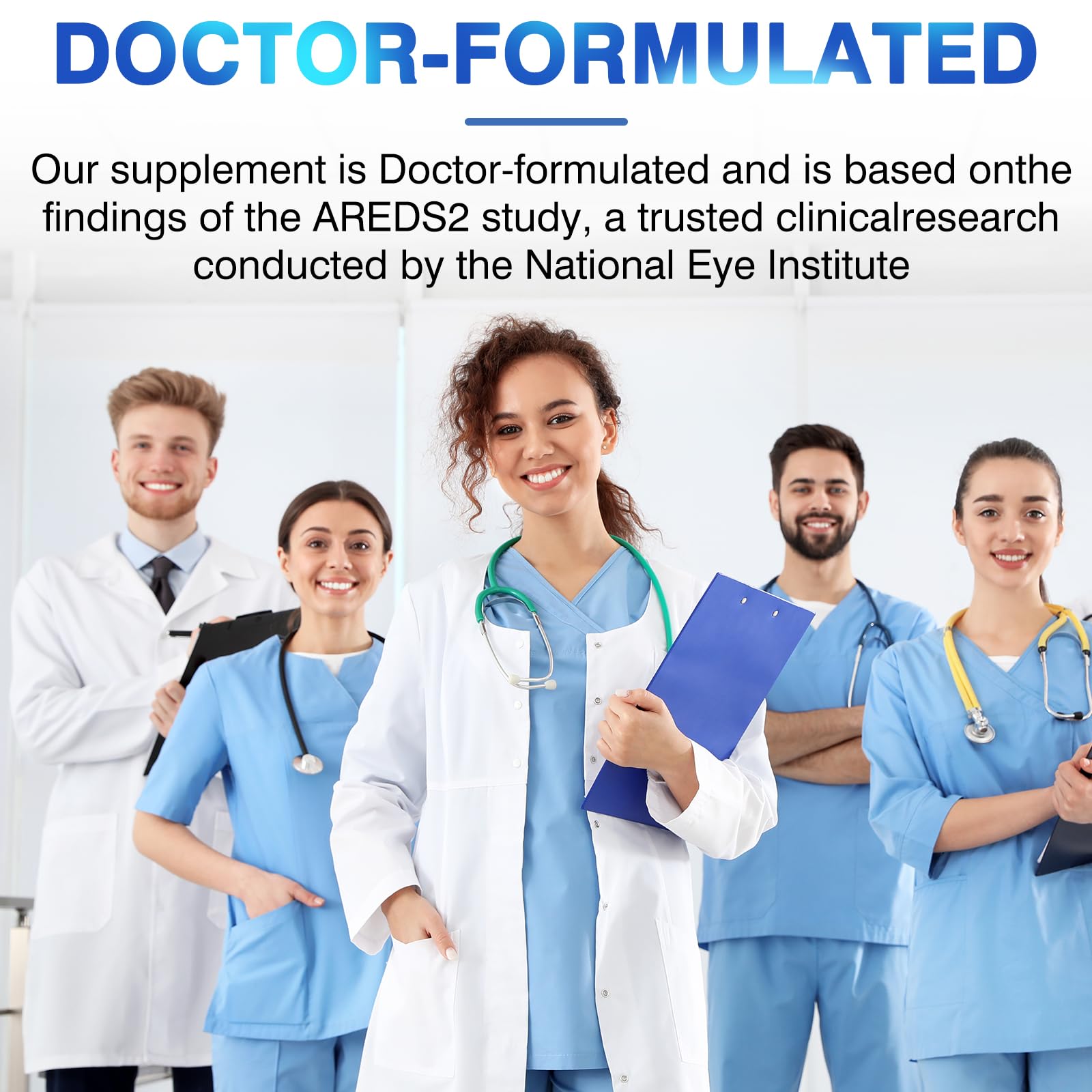 FIDERNIC AREDS2 packaging with pill count indicates easy routine.