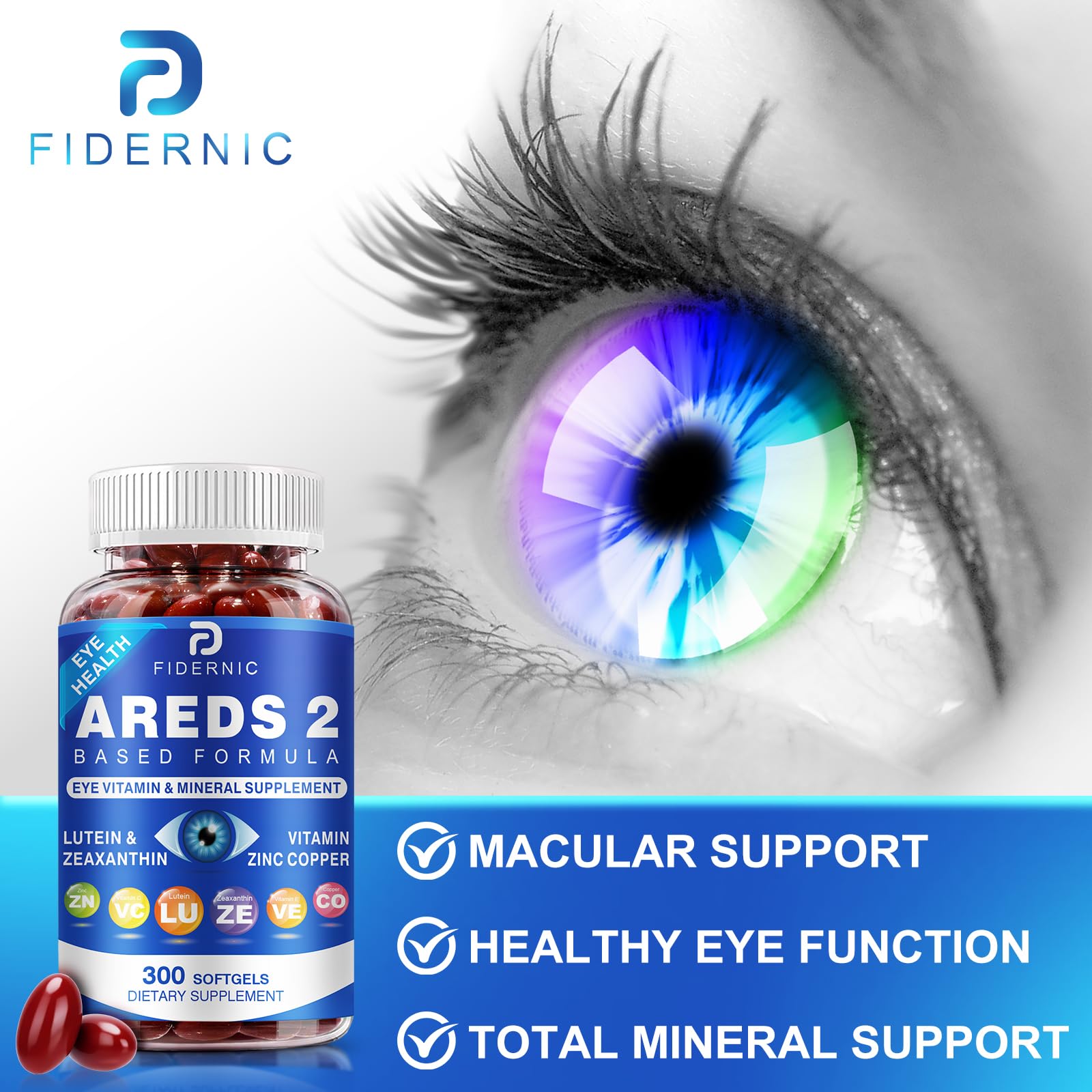 FIDERNIC AREDS2 formula uses marigold lutein/zeaxanthin for purity.