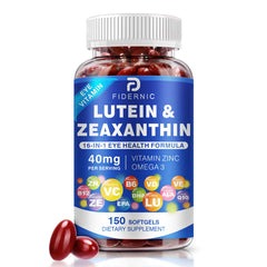 FIDERNIC lutein zeaxanthin bottle front for blue light protection and daily eye support