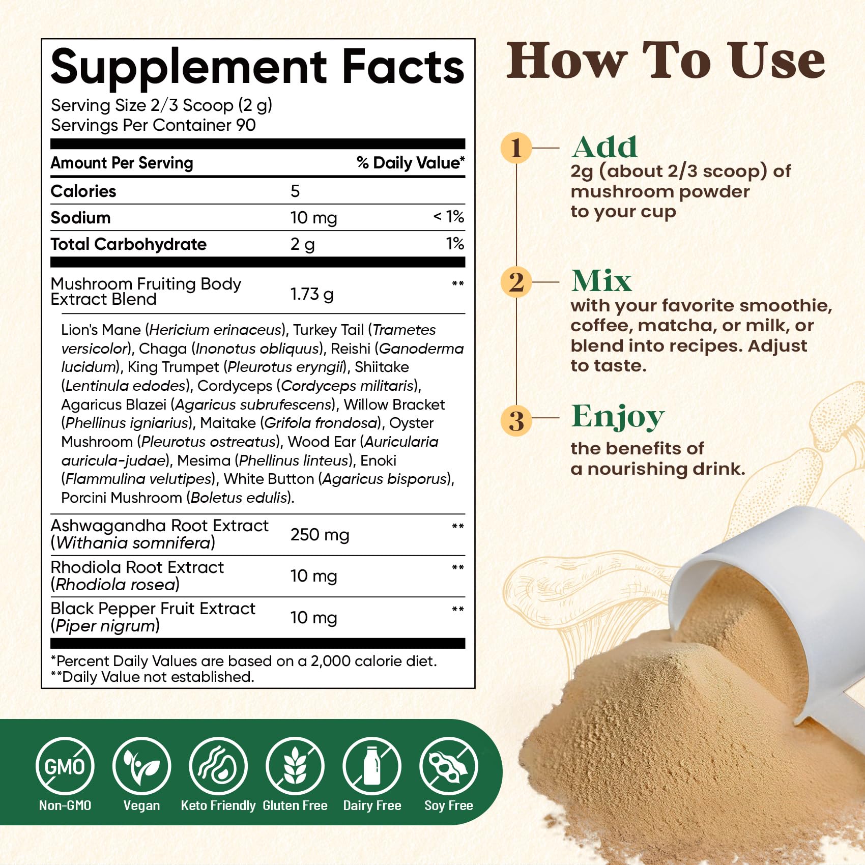 Fidus smoothie prep with powder for morning energy boost.