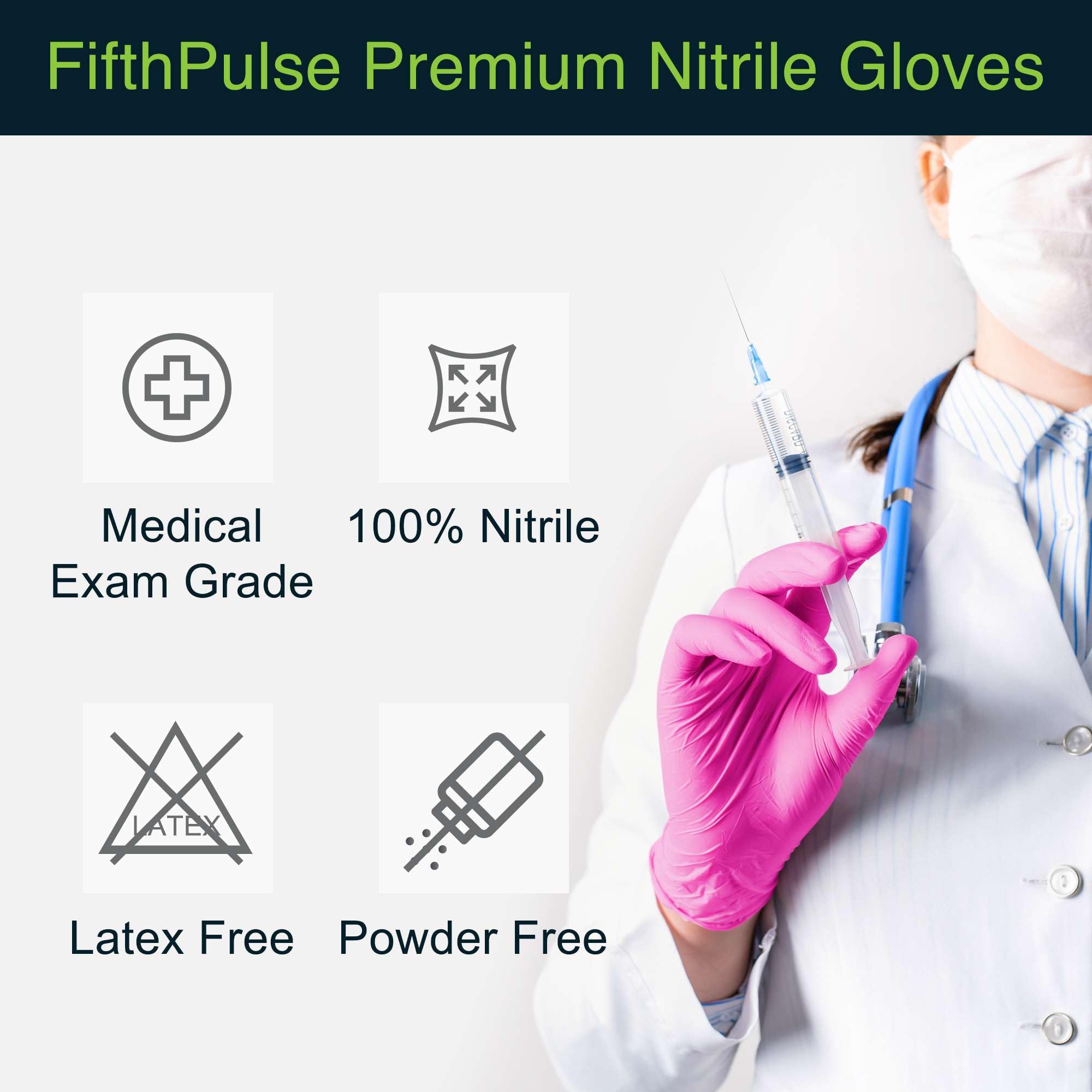 FifthPulse gloves latex-free design suitable for allergy-conscious workflows