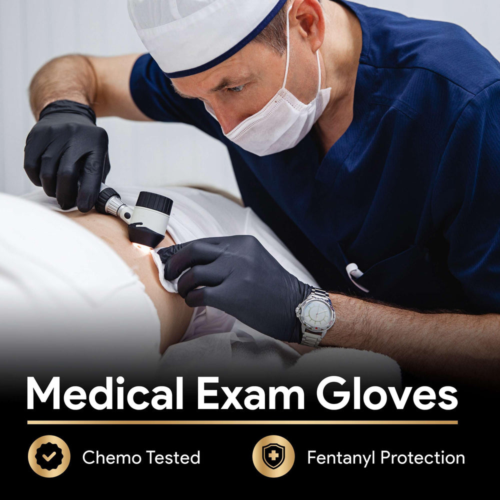 Medical exam-grade FifthPulse nitrile gloves suitable for precise work