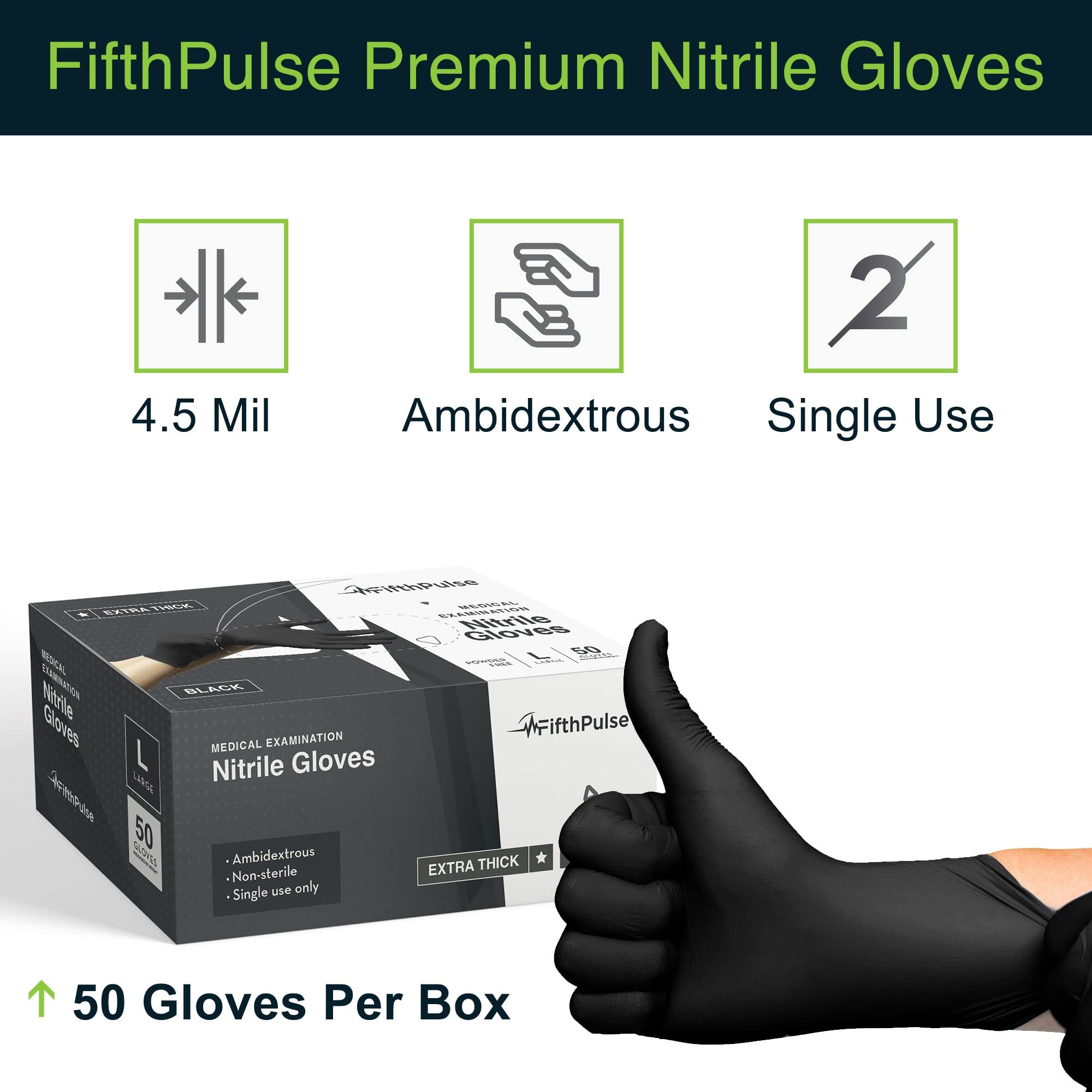 FifthPulse food-safe nitrile gloves for kitchen prep