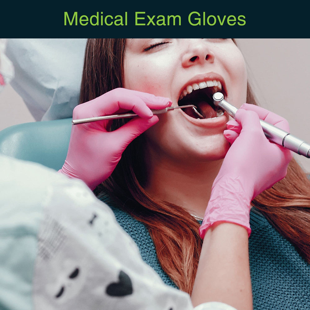 FifthPulse Pink Vinyl Gloves worn for comfortable, precise handling