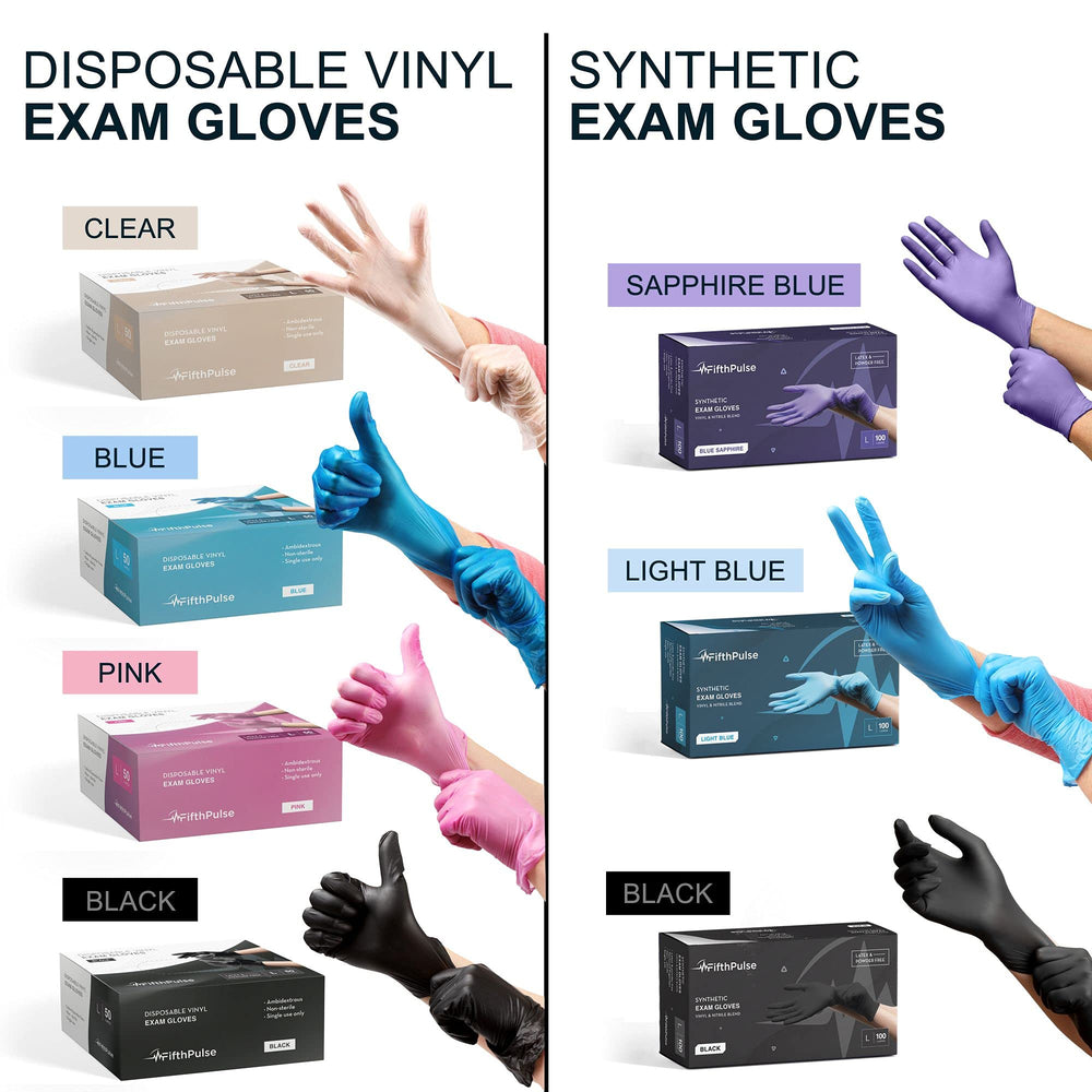 FifthPulse Pink Vinyl Gloves kitchen-friendly for food prep and cleaning