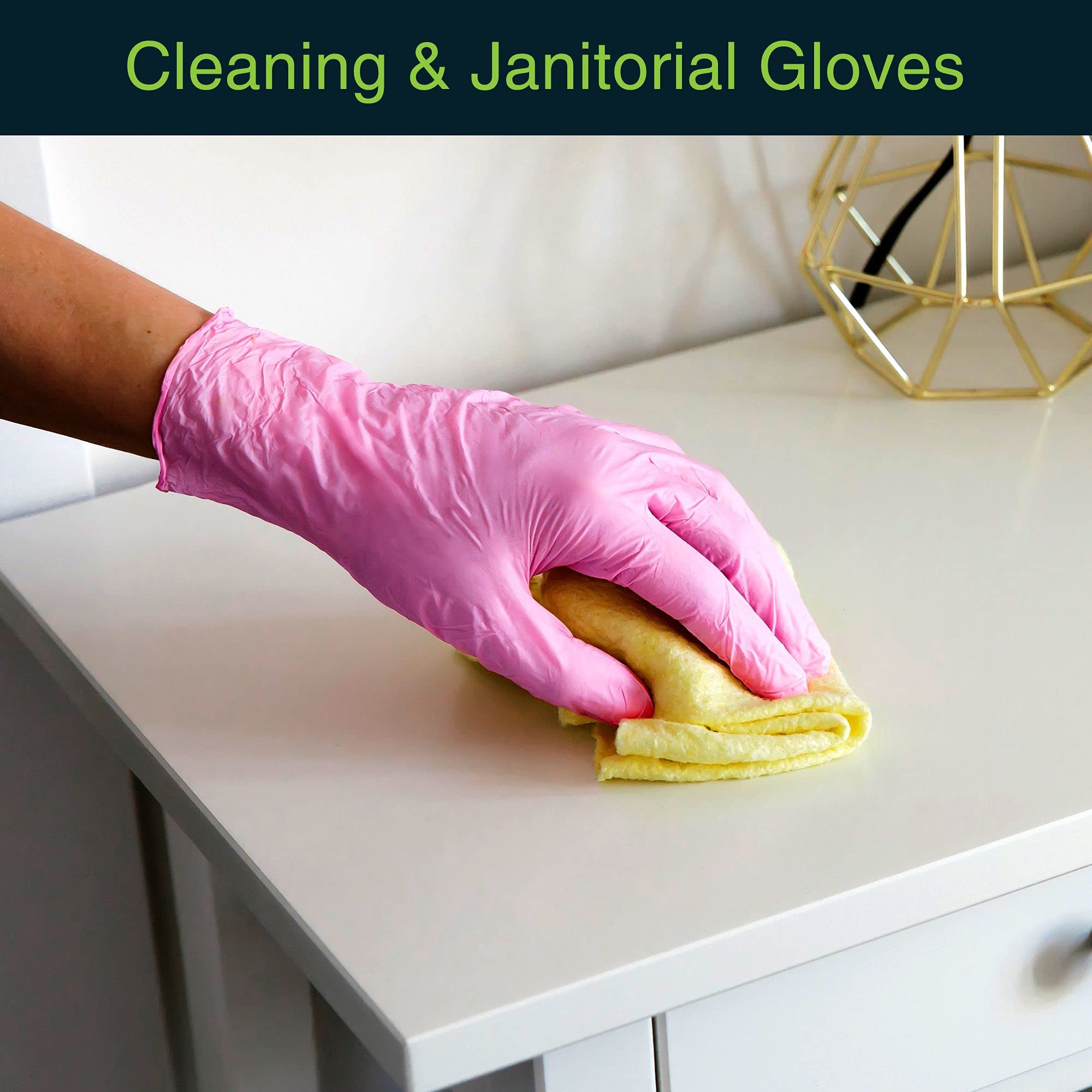 FifthPulse Pink Vinyl Gloves are latex-free for allergy-safe use