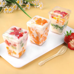 FIFWVGP clear dessert cups showcase colorful desserts