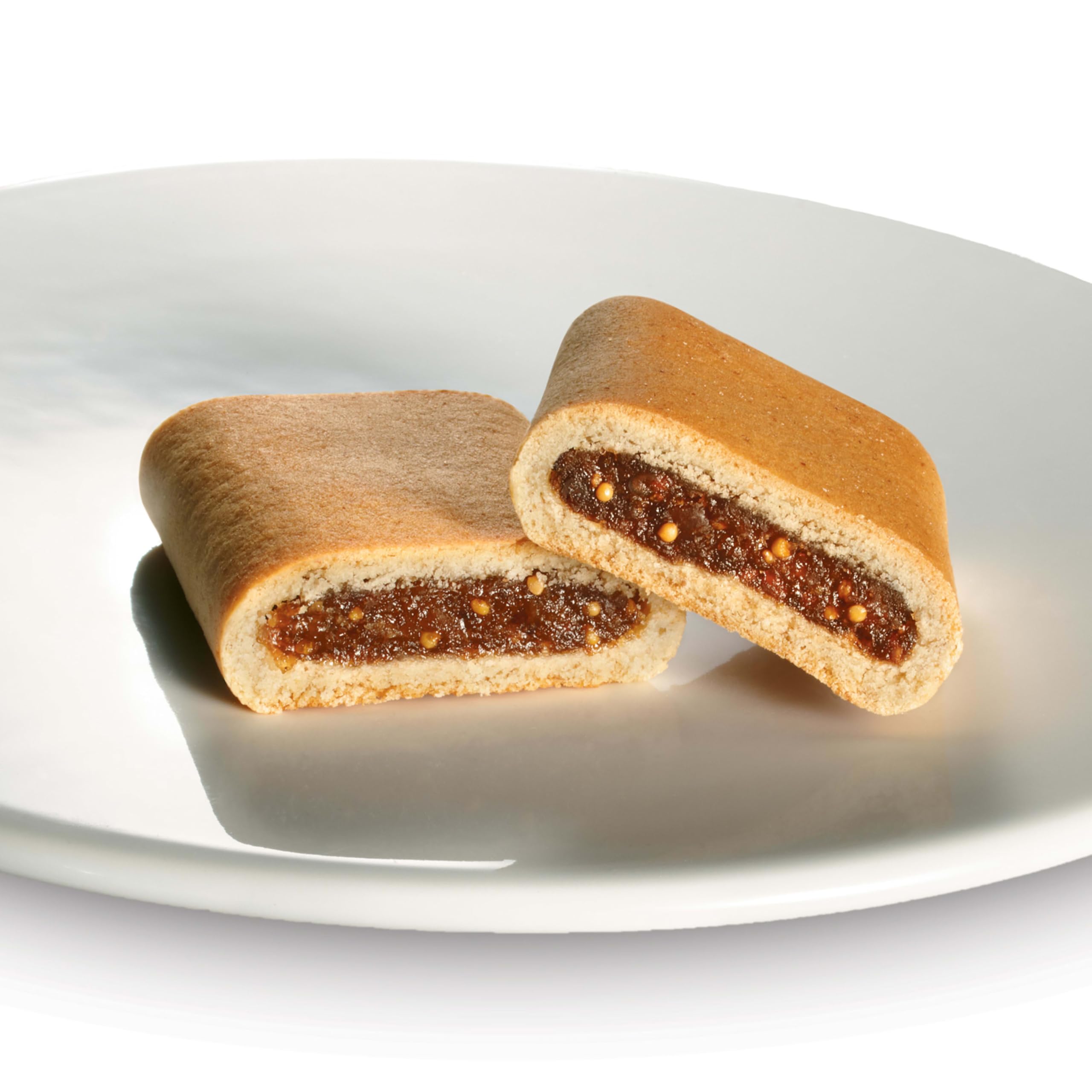 Fig Newtons strawberry cookies close-up with whole grain detail.