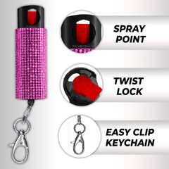 FIGHTSENSE pepper spray reaches up to 14 feet for extended distance safety