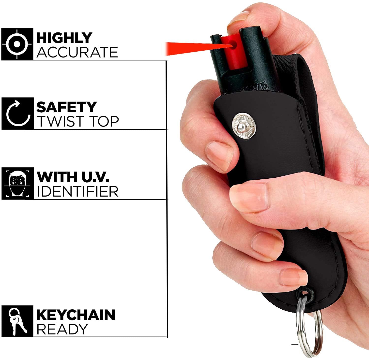 FIGHTSENSE UV marking dye aids post-use identification.