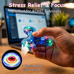 Figrol durable crystal ABS material fidget spinner for safe, lasting use