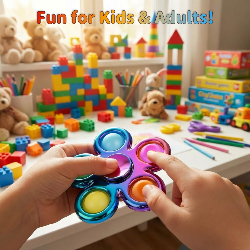 Figrol pop-buttons textured surface highlighting smooth, satisfying sensory feedback.
