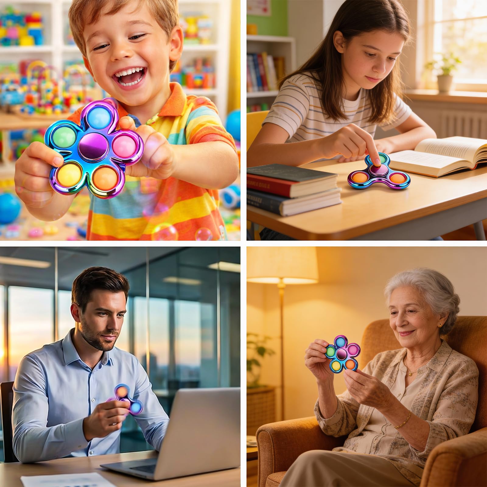 Figrol 3-pack pop spinner set ready for travel and on-the-go calm.