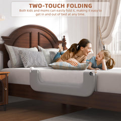 FigTime bed rail height adjustment 9 levels fits various mattresses for a snug, secure sleep.