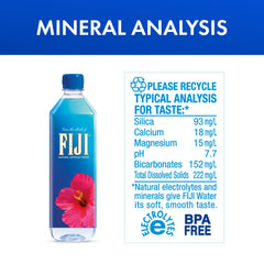 FIJI Water slim-design bottle fits bags and cup holders.