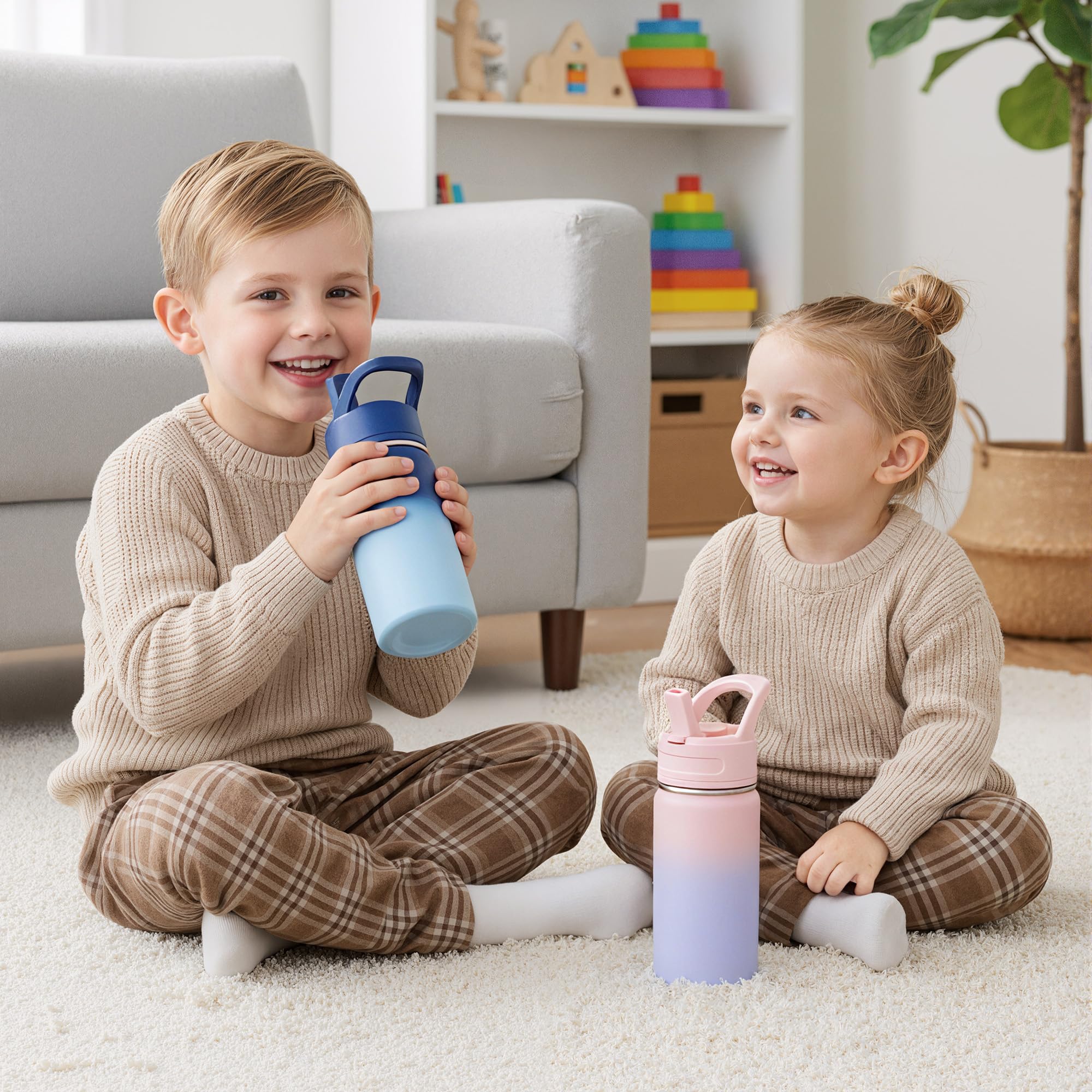 Fijinhom school and travel ready bottle in pink for everyday adventures.