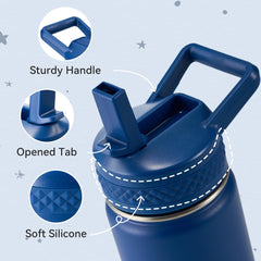 Fijinhom straw lid open, easy sipping for toddlers during meals.