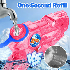 Fikamd mini water gun 4-pack transparent body showing water levels during play