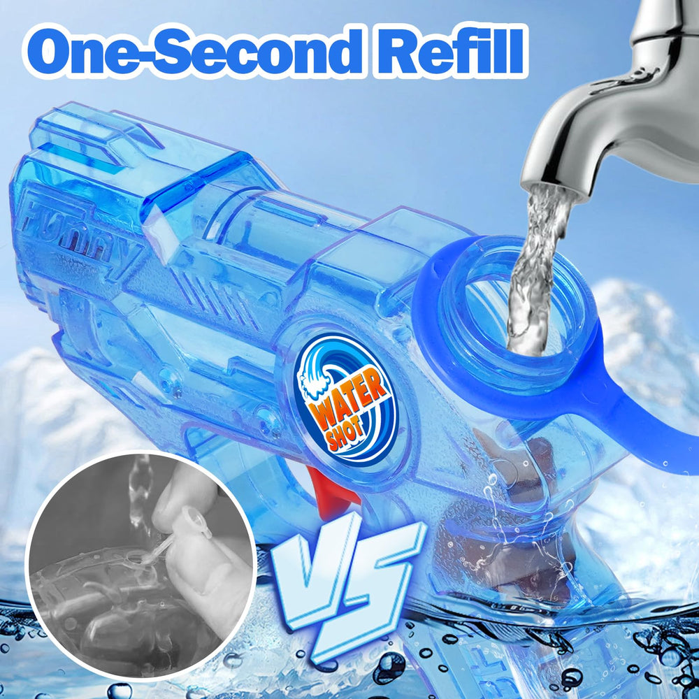 FIKAMD water gun transparent design close-up for easy refilling