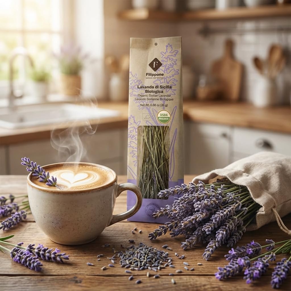 Filippone lavender for drinks and infusions adds subtle flavor.