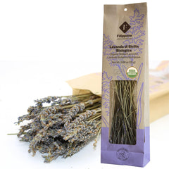 Filippone organic Sicilian lavender bunch ready for culinary use.
