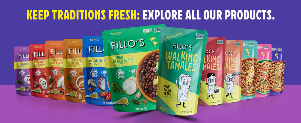 Fillos tamales BPA-free pouch demonstrates safe, convenient reheating and portability.