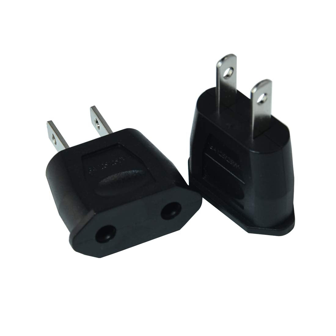 FILSHU EU-to-US adapter side view, compact travel essential for easy packing