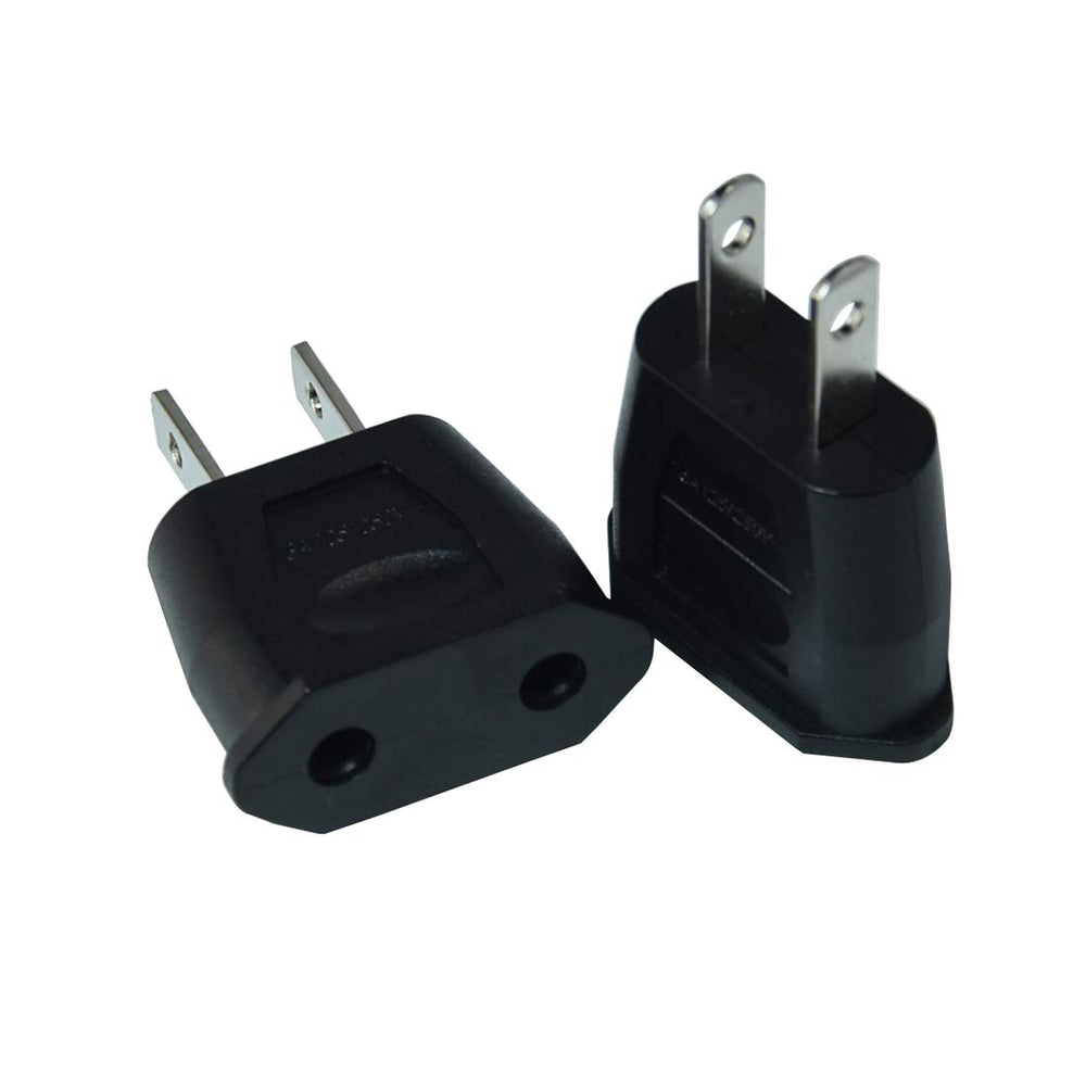 FILSHU EU-to-US adapter side view, compact travel essential for easy packing