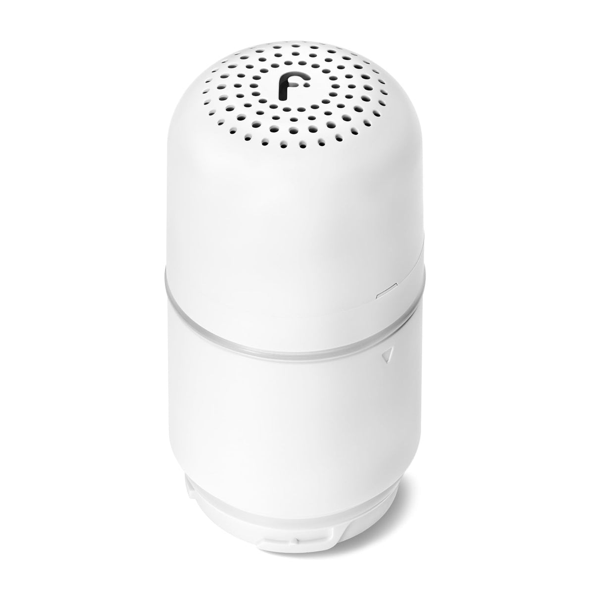 Filterbaby Skincare Filter 2.0 cartridge close-up with micro-carbon fibers for skincare filtration.