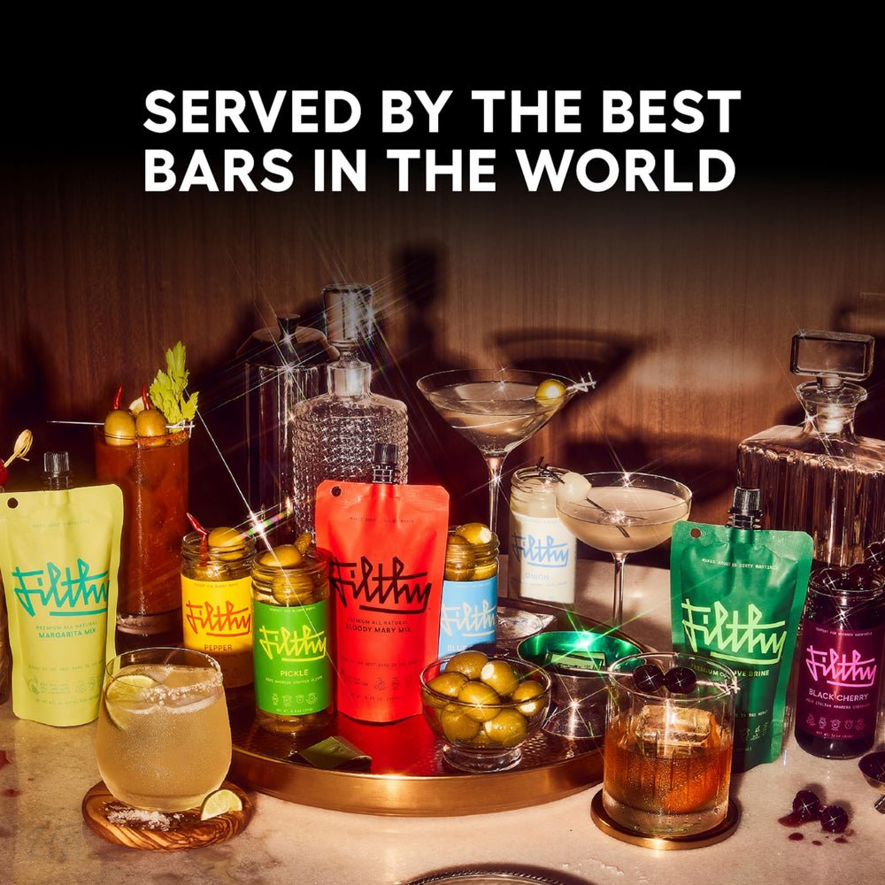 Professional bar setup using Filthy Food margarita mix for consistent, flavorful cocktails