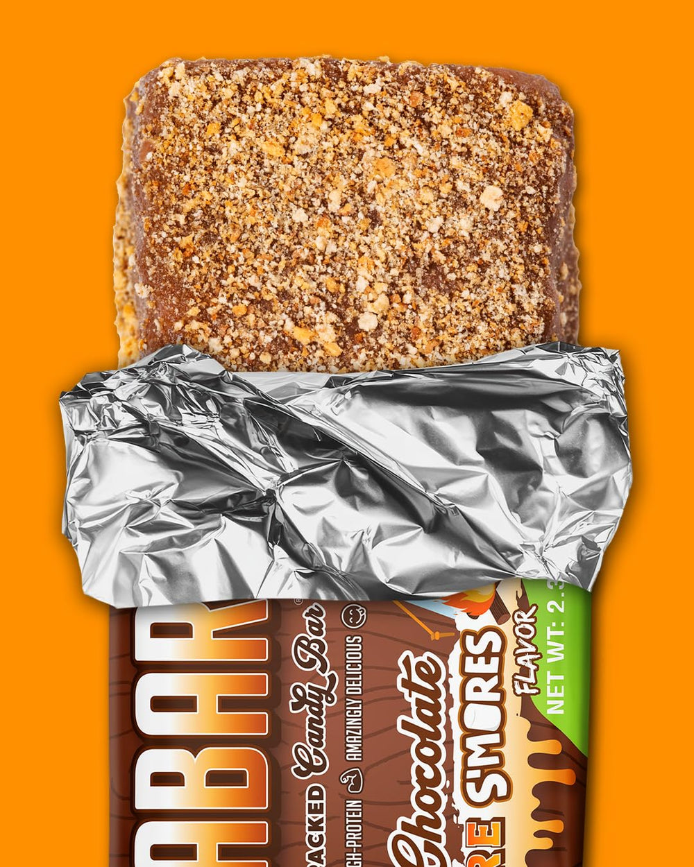 Close-up of the Anabar chocolate coating highlighting authentic coating.