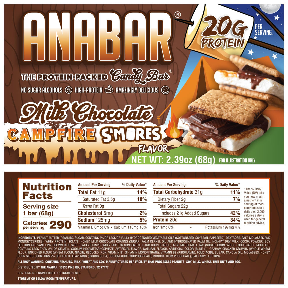 Anabar bar in a lunchbox, protein-rich snack ready to go.
