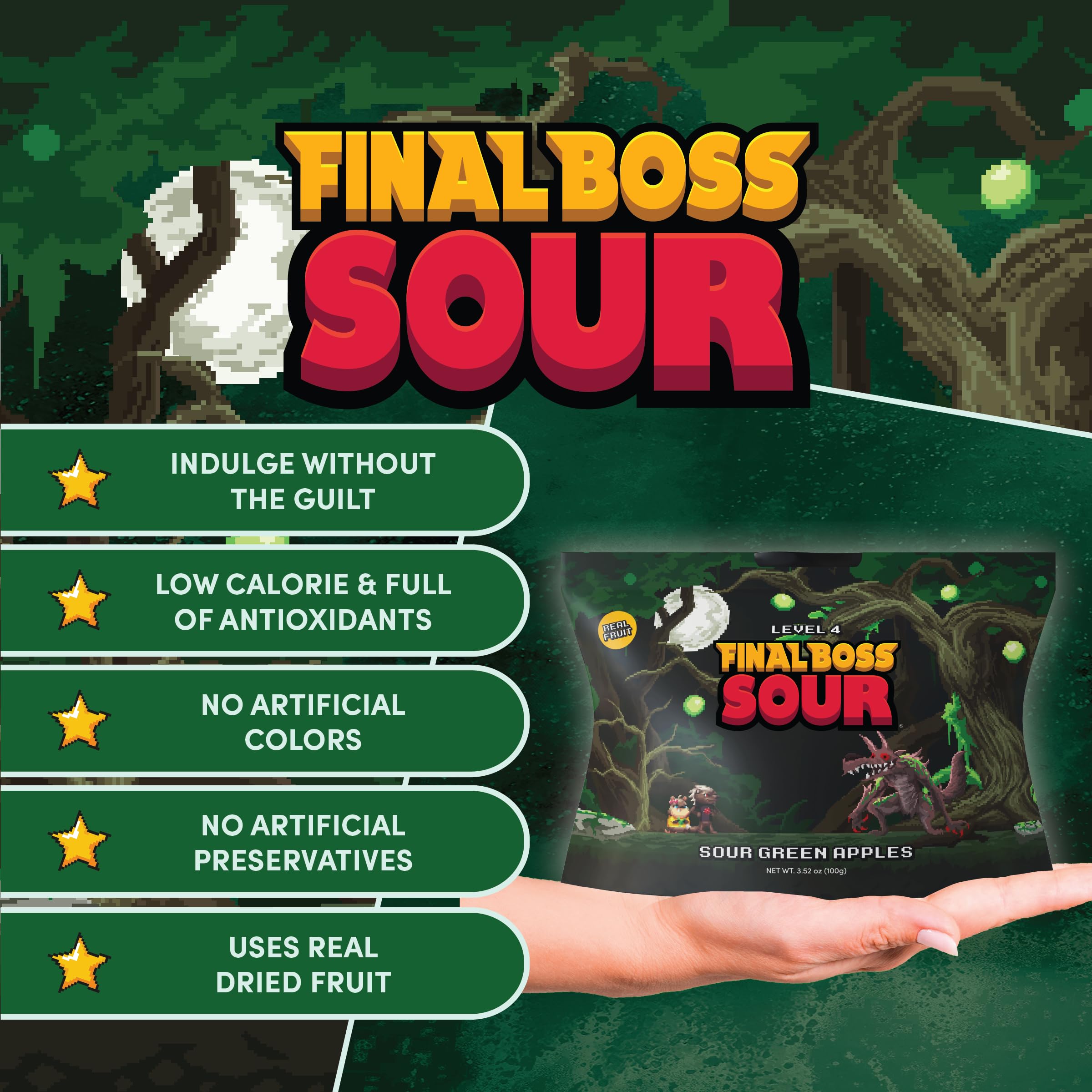 Final Boss individually wrapped pieces ready for sharing at parties or lunches.