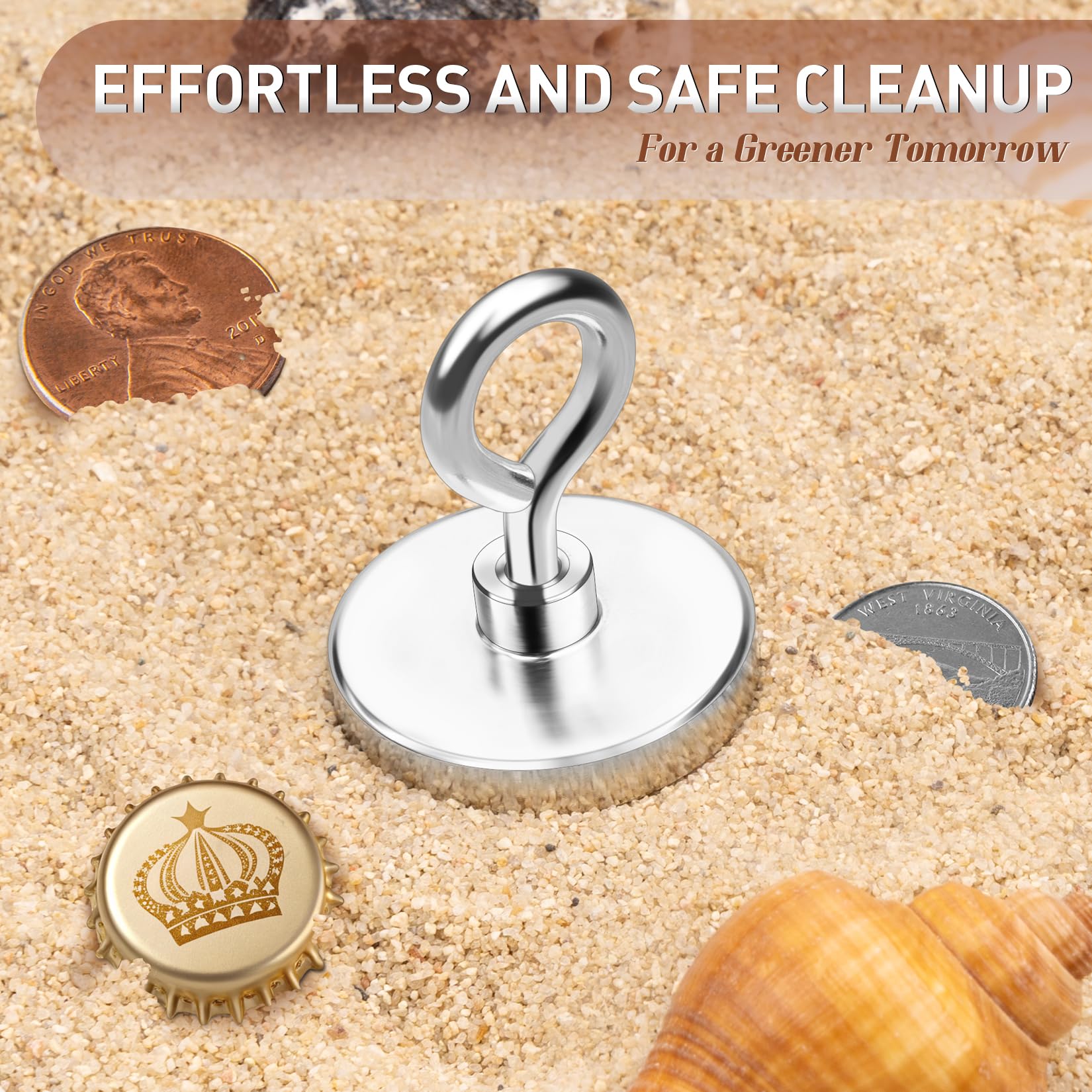 FINDMAG magnet with 1.42 inch bottom diameter for strong grip