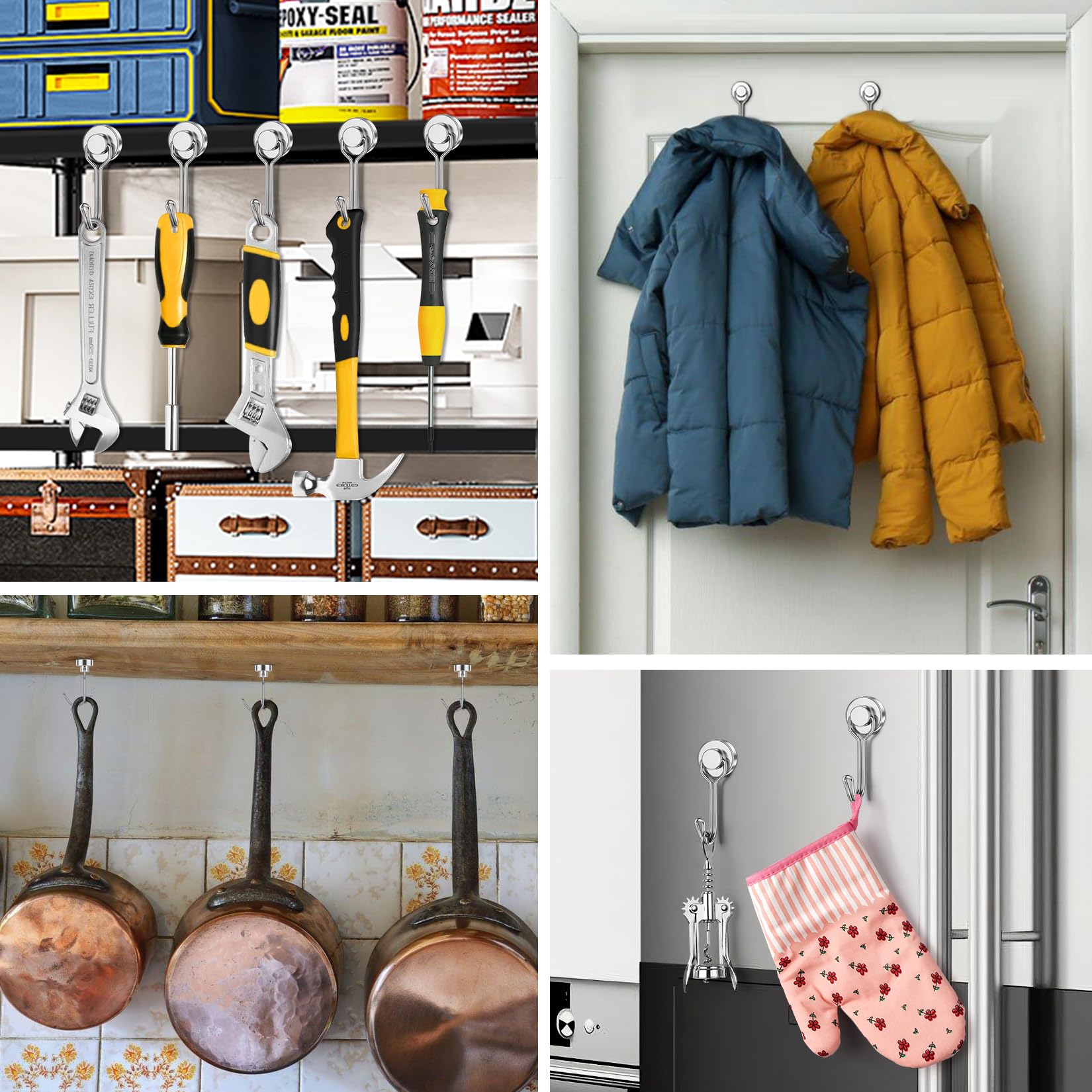 FINDMAG magnetic hook for travel and RVs supports gear on metal surfaces