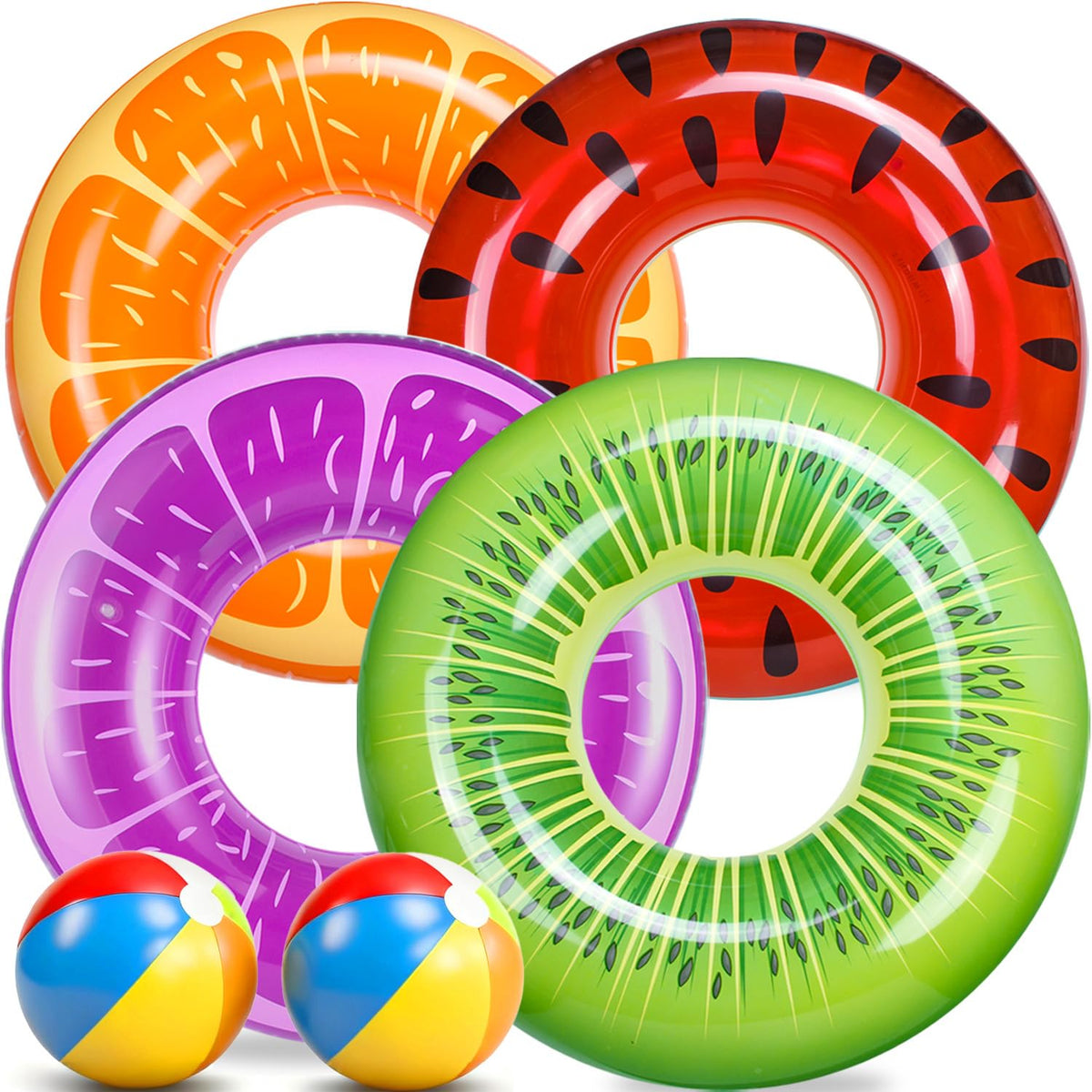 FindUWill watermelon pool float ring for durable family pool fun