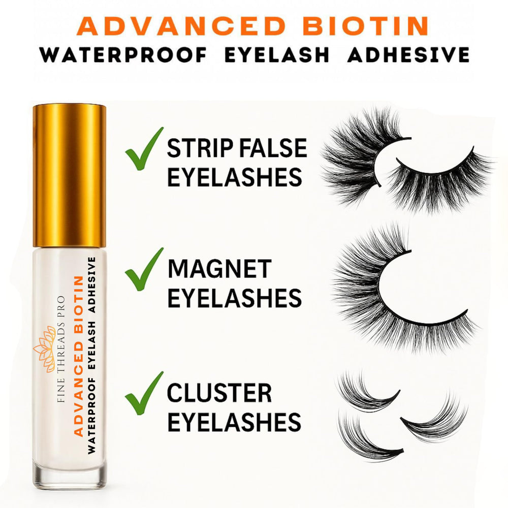 Fine Threads Pro strip lash adhesive compatible with mink and faux lashes