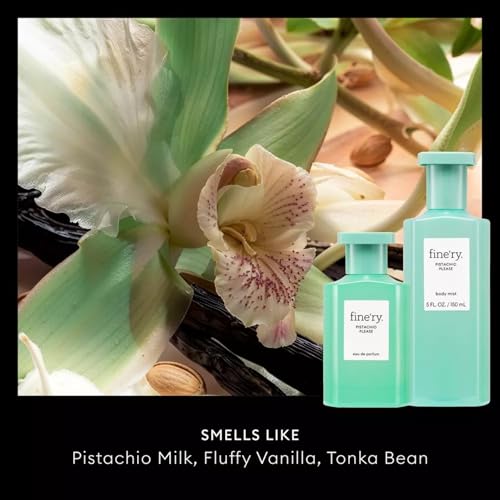 Lifestyle shot shows pistachio vanilla mist as everyday luxury.