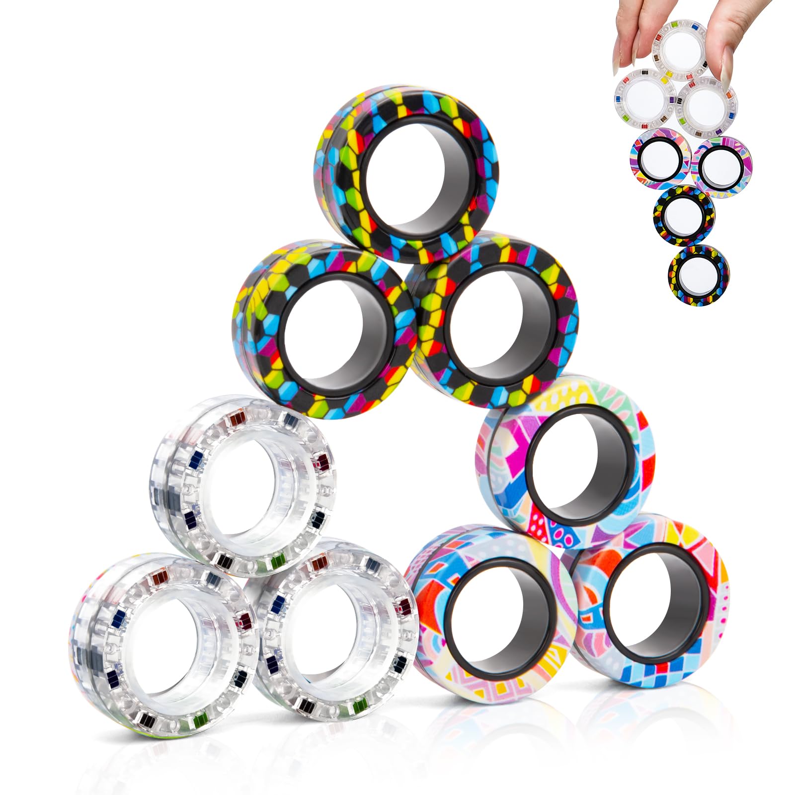 Pocket-size Finger Rock fidget rings easy to carry during daily activities.