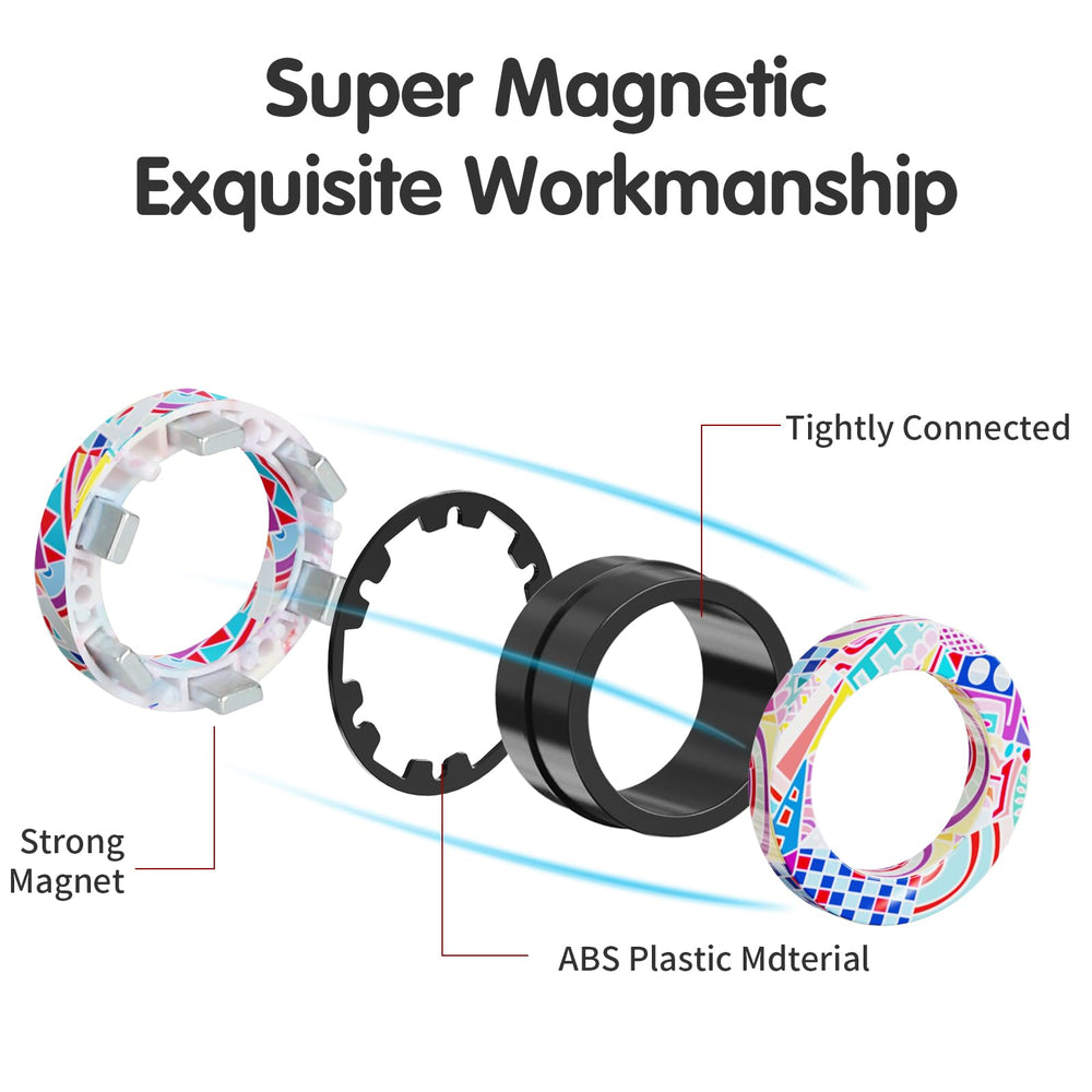 Rotating shaft design on Finger Rock rings enables smooth spins.