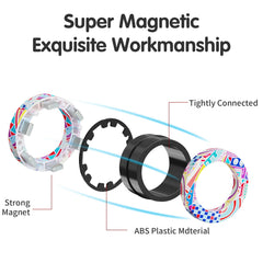Rotating shaft design on Finger Rock rings enables smooth spins.
