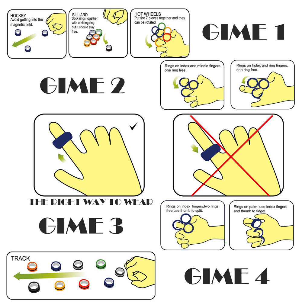 Finger Rock magnetic rings in hand demonstrate discreet fidgeting during work.