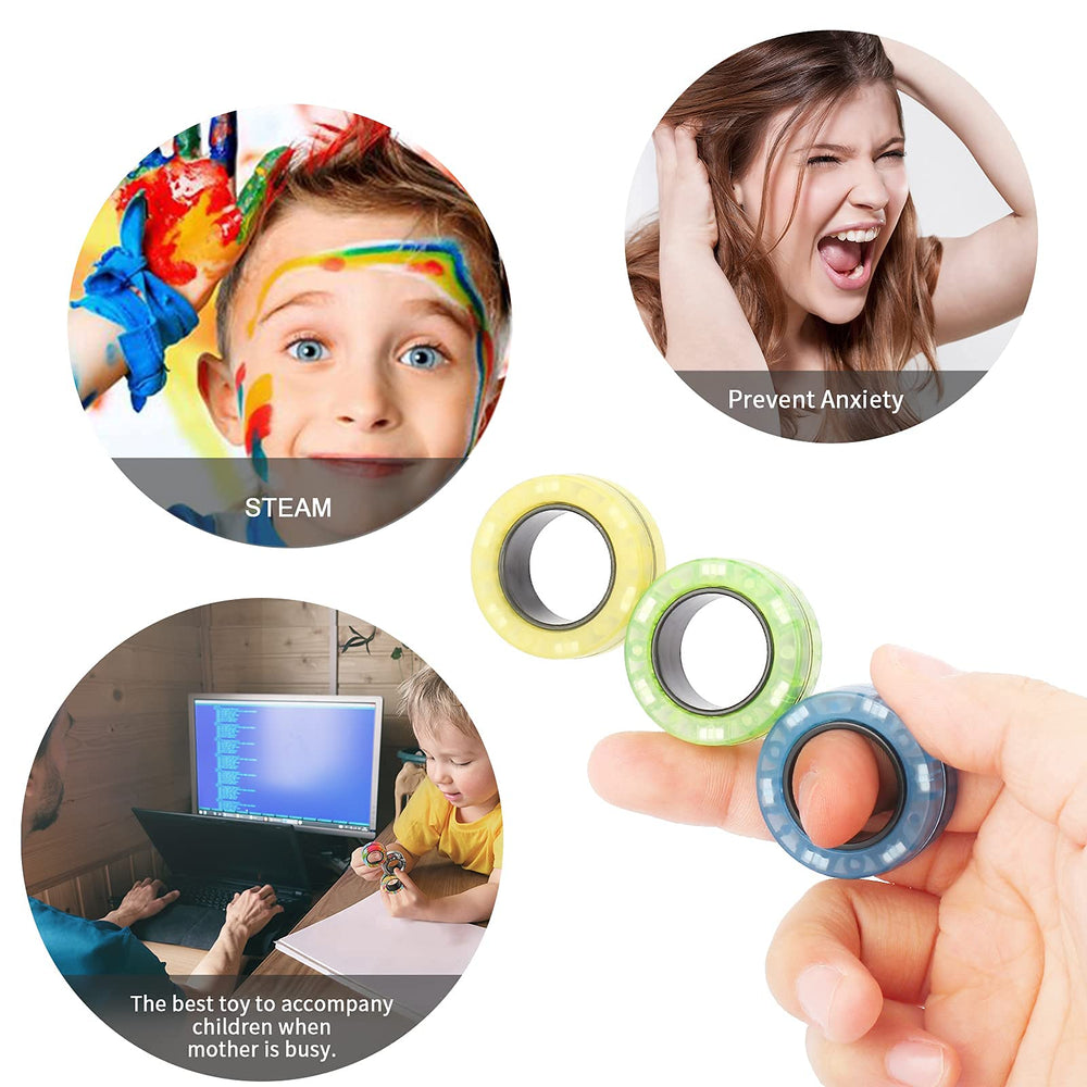 Finger Rock magnetic rings travel-friendly on-the-go solution for moments of restlessness.