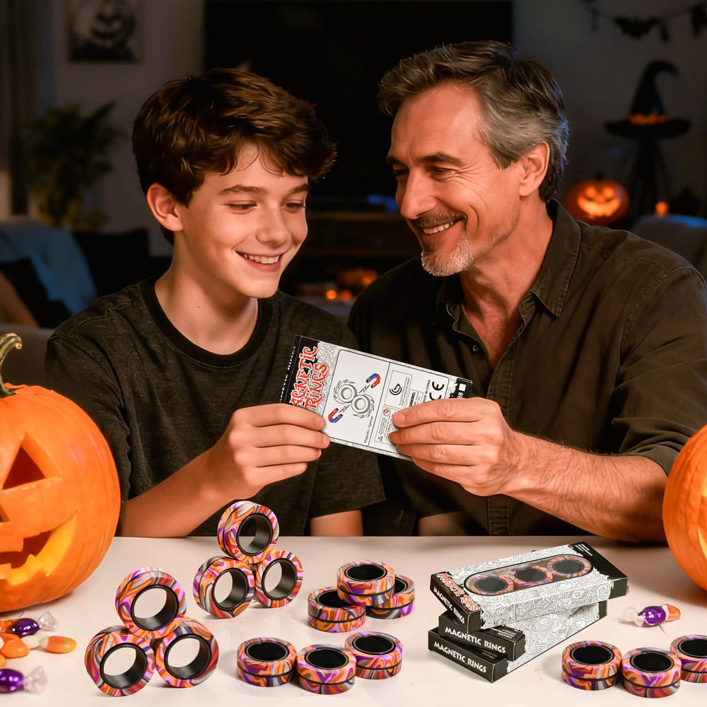 Finger Rock trick-or-treat party decor ring worn by all ages