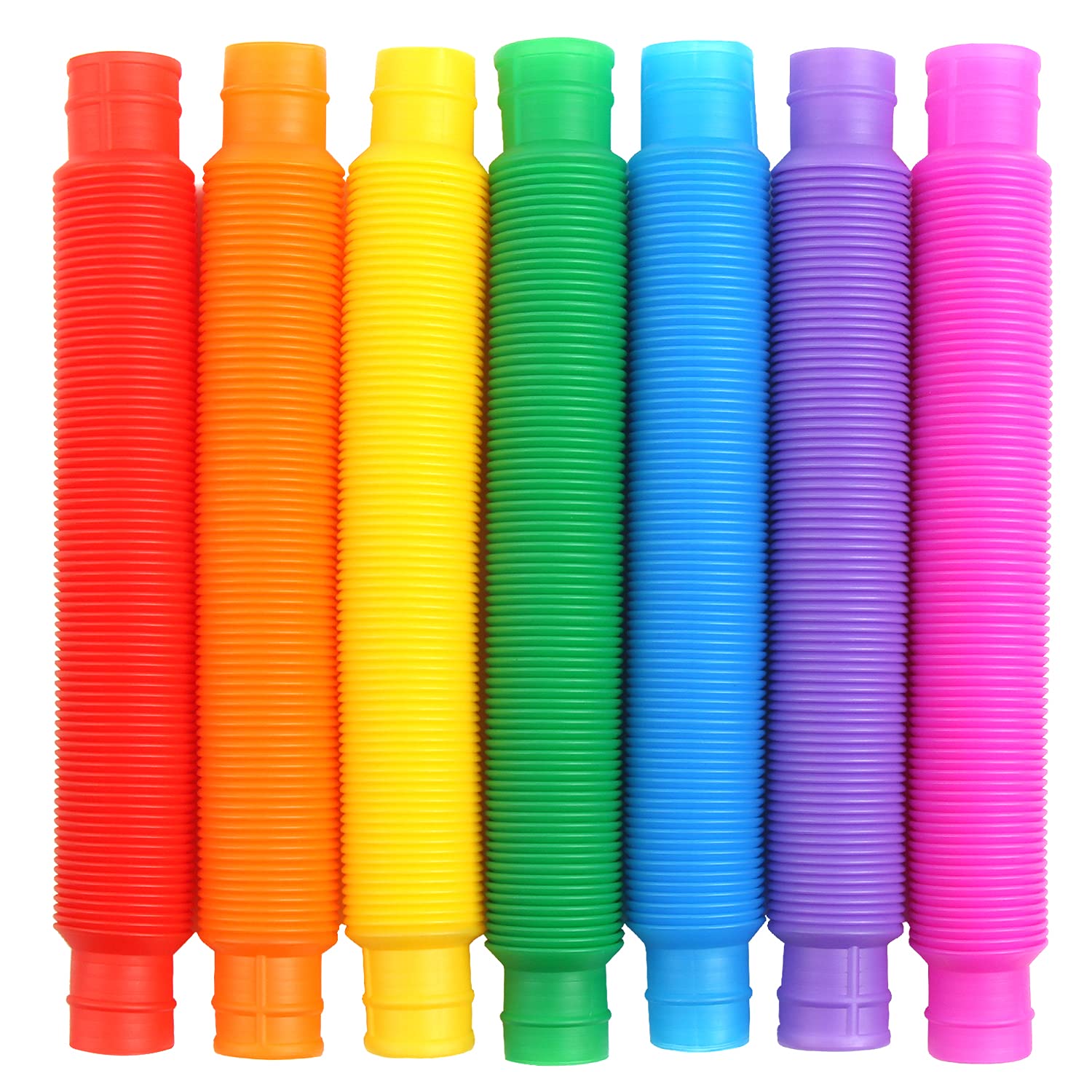 FINGOOO 7-piece jumbo pop toobs in bright colors for tactile play and focus.