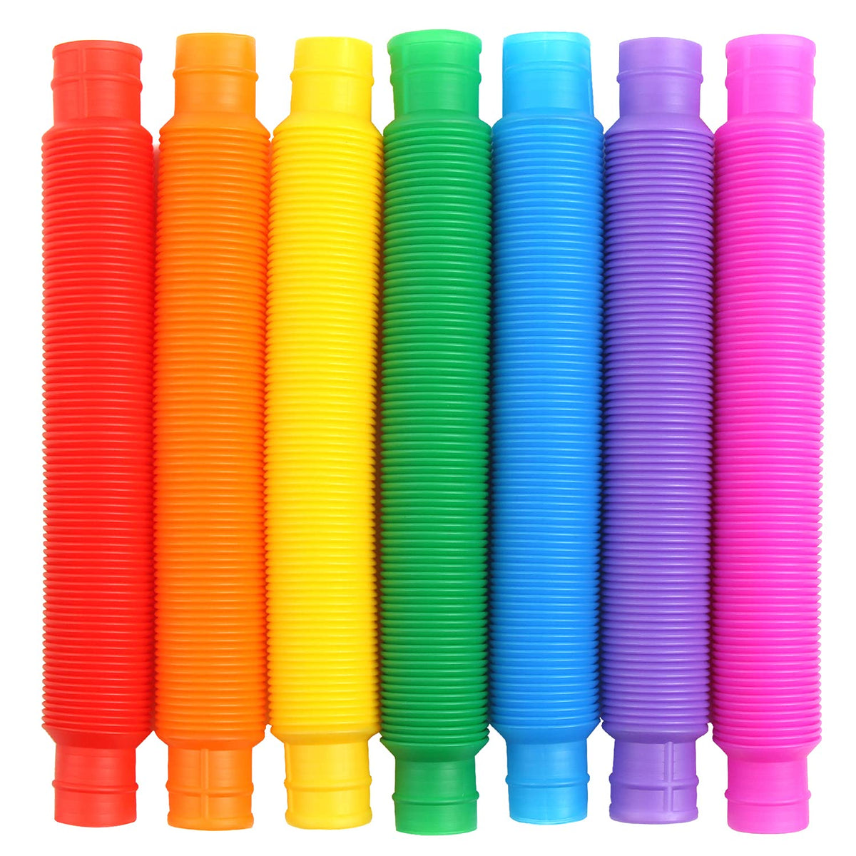 FINGOOO 7-piece jumbo pop toobs in bright colors for tactile play and focus.