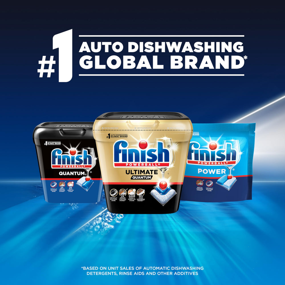 Finish Quantum delivers a virtually spot-free shine on dishes.